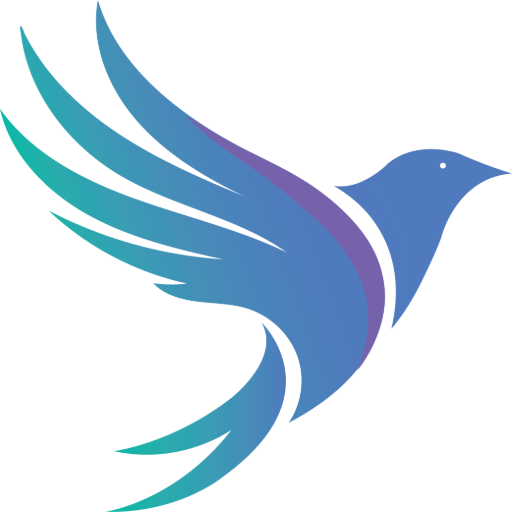 Magpie Insights blue and teal bird application icon